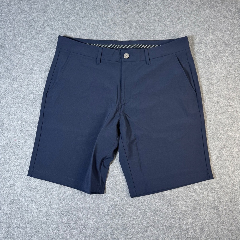 Primo Golf Shorts Mens 36 Navy Blue 9 Inch Inseam Performance Stretch Athletic